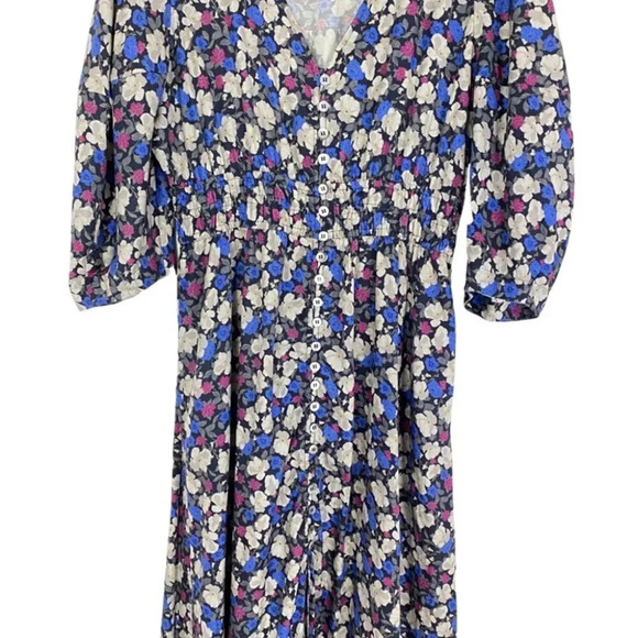 The Westside California Inspired Floral Midi Dress Size Large Silk Cotton EUC - Picture 5 of 14